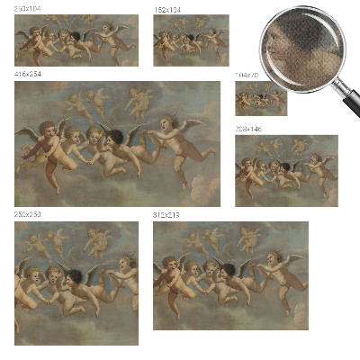 Carta da parati effetto profondità Figure angeliche