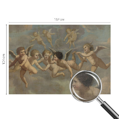 Carta da parati effetto profondità Figure angeliche