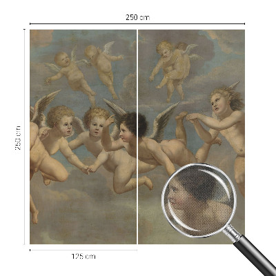 Carta da parati effetto profondità Figure angeliche