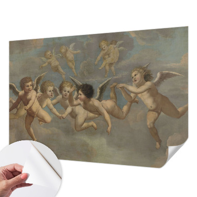 Carta da parati effetto profondità Figure angeliche