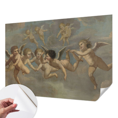 Carta da parati effetto profondità Figure angeliche