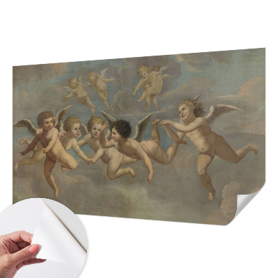 Carta da parati effetto profondità Figure angeliche