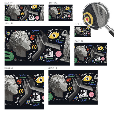 Carta da parati cameretta Una mostra colorata