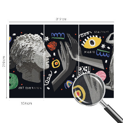 Carta da parati cameretta Una mostra colorata