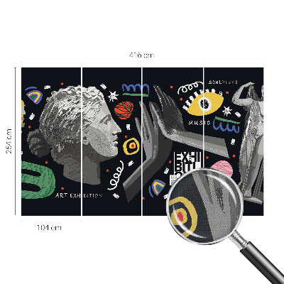 Carta da parati cameretta Una mostra colorata