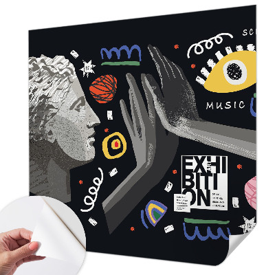 Carta da parati cameretta Una mostra colorata