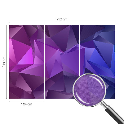 Carta da parati 3D Triangoli viola