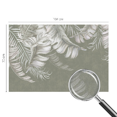 Carta da parati panoramica effetto 3D Foglie delicate