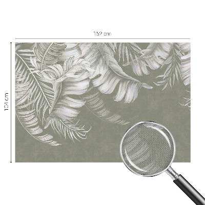 Carta da parati panoramica effetto 3D Foglie delicate