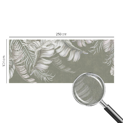 Carta da parati panoramica effetto 3D Foglie delicate