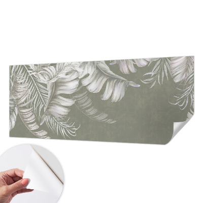 Carta da parati panoramica effetto 3D Foglie delicate