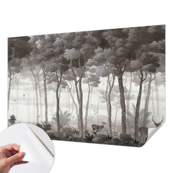 Carta da parati effetto profondità magia della foresta