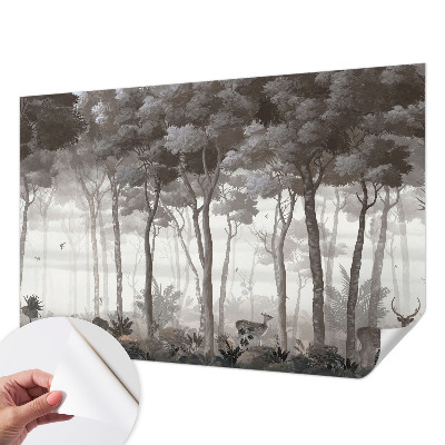 Carta da parati effetto profondità magia della foresta