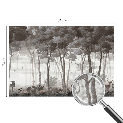 Carta da parati effetto profondità magia della foresta