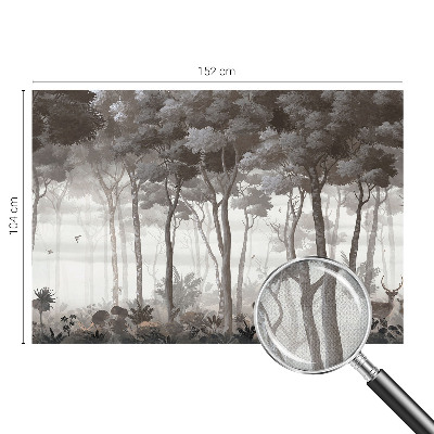 Carta da parati effetto profondità magia della foresta