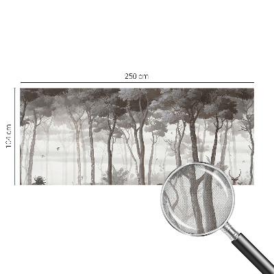 Carta da parati effetto profondità magia della foresta