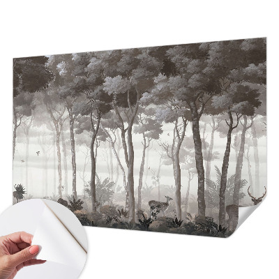 Carta da parati effetto profondità magia della foresta