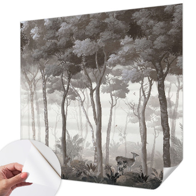 Carta da parati effetto profondità magia della foresta