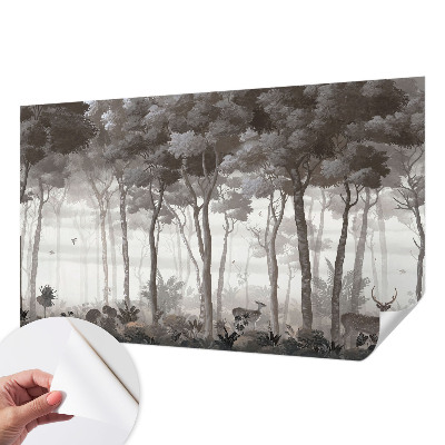 Carta da parati effetto profondità magia della foresta