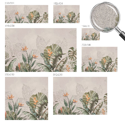 Carta da parati per cameretta Fiori tropicali