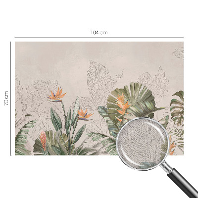 Carta da parati per cameretta Fiori tropicali