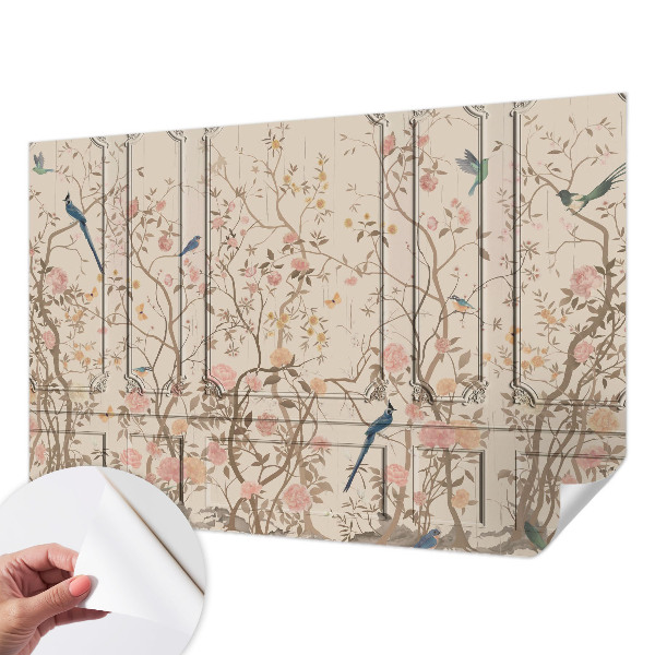 Fotomurale adesivo Uccelli e fiori