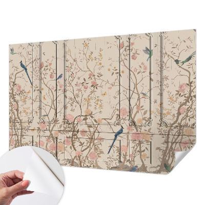 Fotomurale adesivo Uccelli e fiori