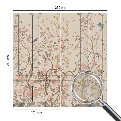 Fotomurale adesivo Uccelli e fiori