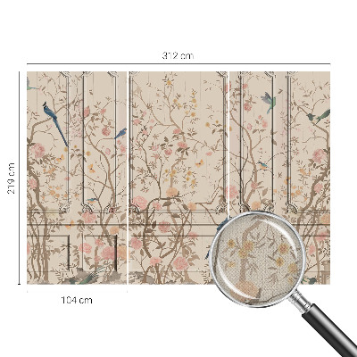 Fotomurale adesivo Uccelli e fiori