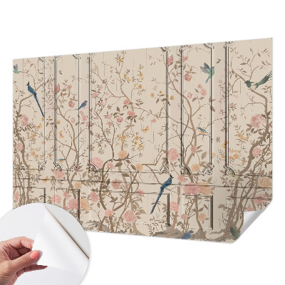 Fotomurale adesivo Uccelli e fiori