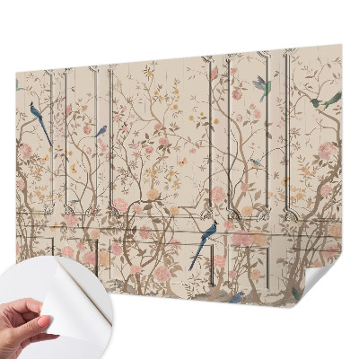 Fotomurale adesivo Uccelli e fiori