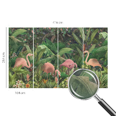 Carta da parati per cameretta fenicotteri rosa