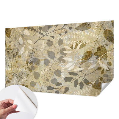 Carta da parati panoramica effetto 3D Foglie di ramoscello