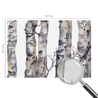 Carta da parati effetto profondità Foresta di pioppi tremuli