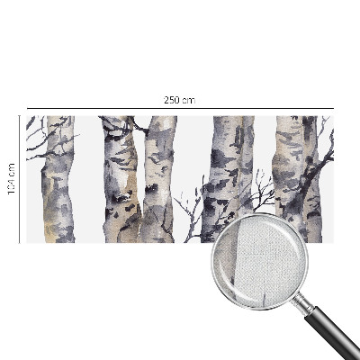 Carta da parati effetto profondità Foresta di pioppi tremuli