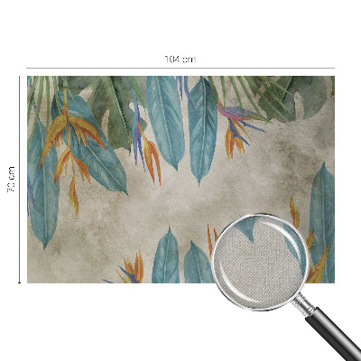 Carta da parati cameretta Fiori tropicali