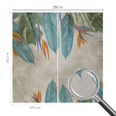 Carta da parati cameretta Fiori tropicali