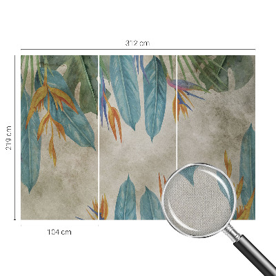 Carta da parati cameretta Fiori tropicali