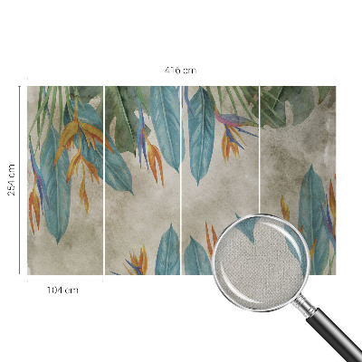 Carta da parati cameretta Fiori tropicali