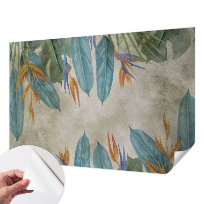 Carta da parati cameretta Fiori tropicali