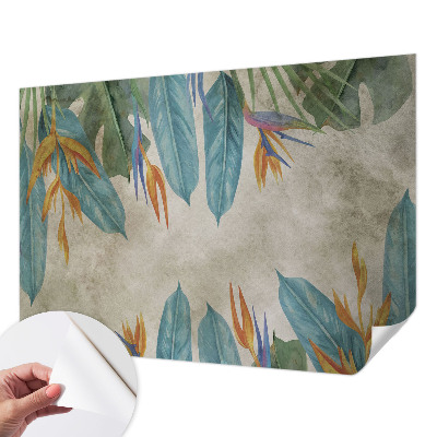Carta da parati cameretta Fiori tropicali