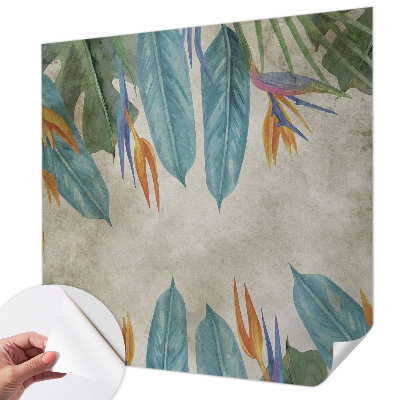 Carta da parati cameretta Fiori tropicali