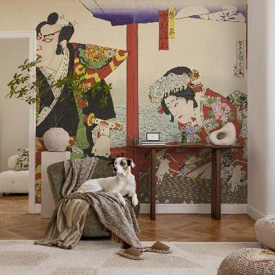 Carta da parati panoramica effetto 3D teatro giapponese