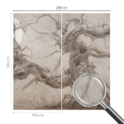 Carta da parati effetto profondità Uccelli notturni