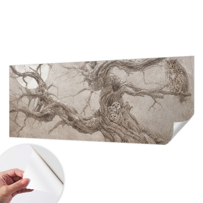 Carta da parati effetto profondità Uccelli notturni