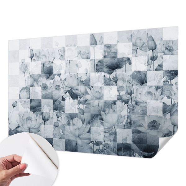 Carta da parati cameretta fiori di loto