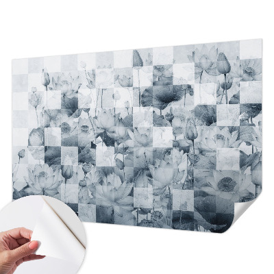 Carta da parati cameretta fiori di loto