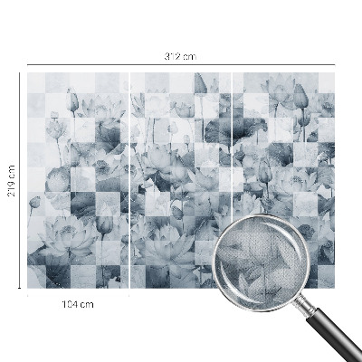 Carta da parati cameretta fiori di loto