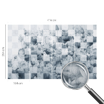 Carta da parati cameretta fiori di loto