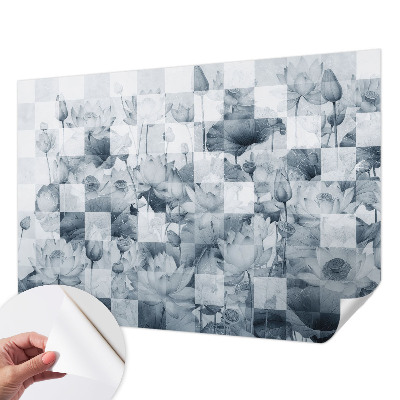 Carta da parati cameretta fiori di loto